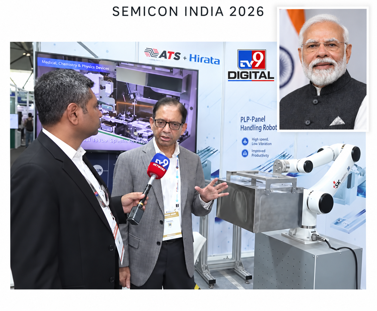 TV9 Digital interview at the ATS and Hirata exhibition stand